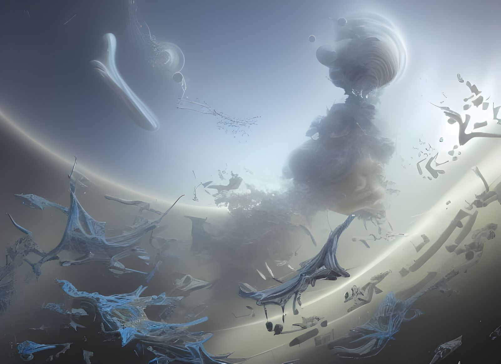 Abstract Fractal Painting with Geometric and Esoteric Elemen...