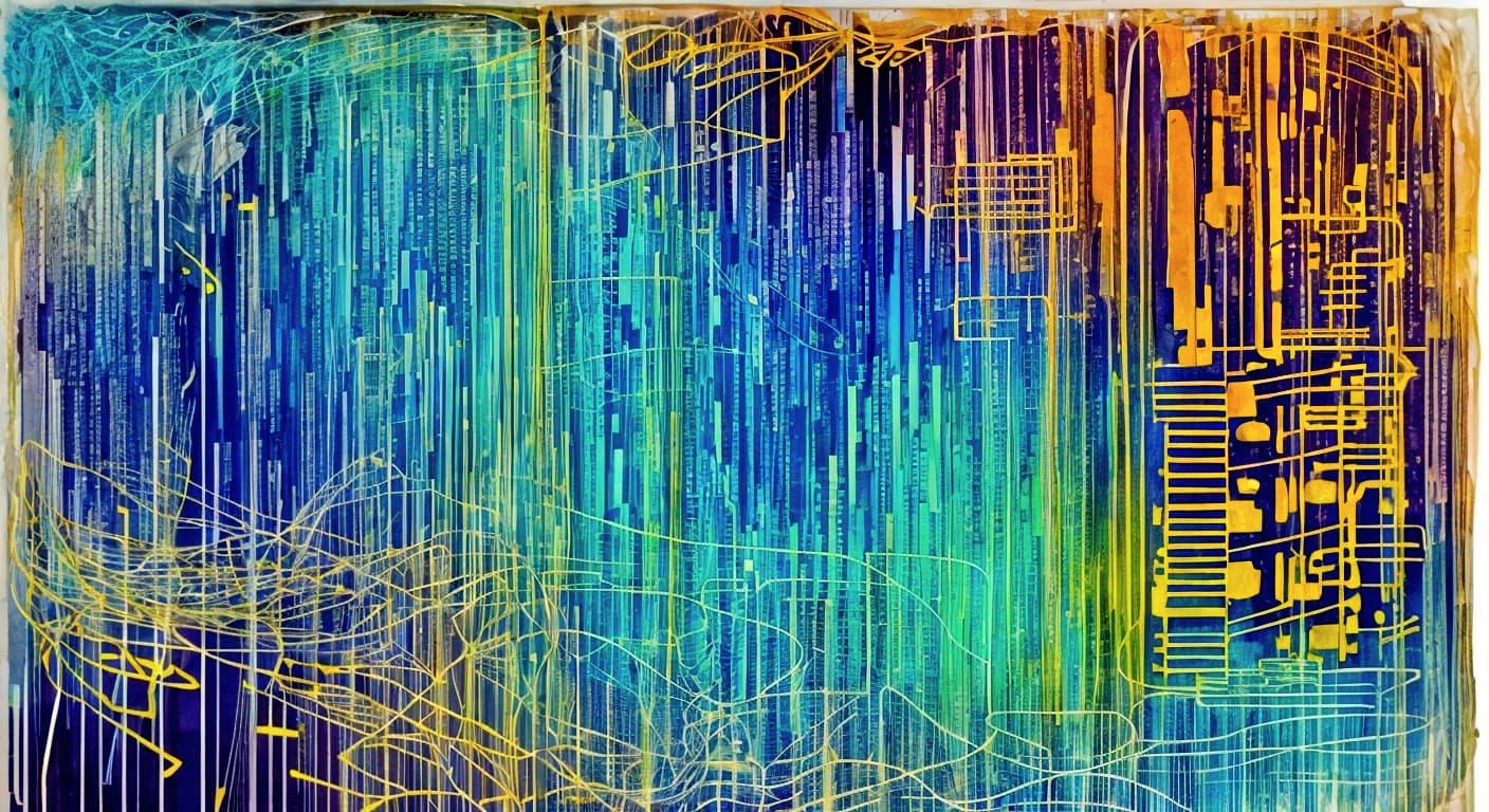 Journal Pages Morphing Into Digital Code