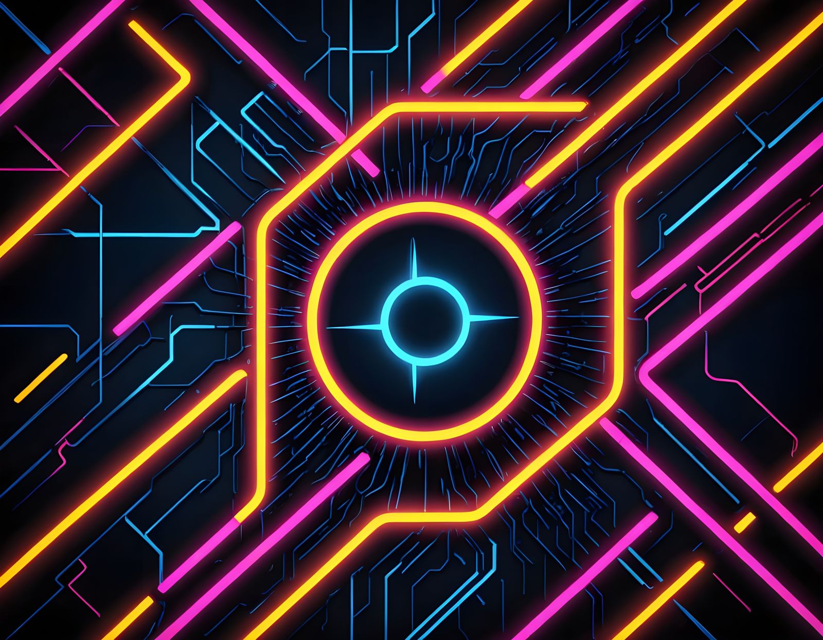 Bloody Yellow Neon Vector Icon