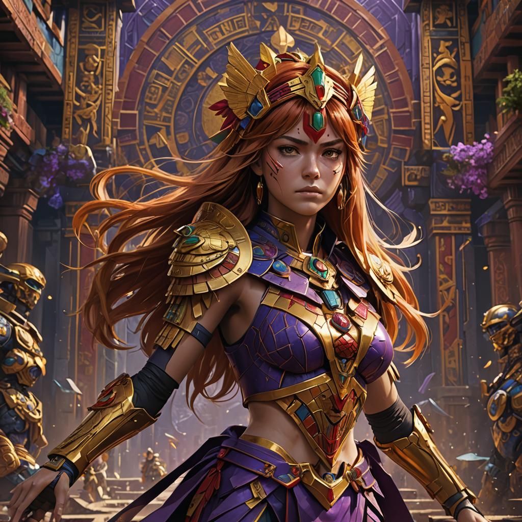 Asuka Langley as Tlatoani, Dark Fantasy Art