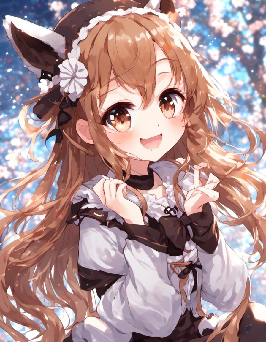 Anime Panda Girl Vtuber Design in Manga Style