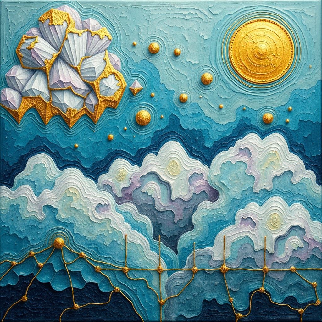 Vibrant Dreamscapes in Impasto Acrylic Style