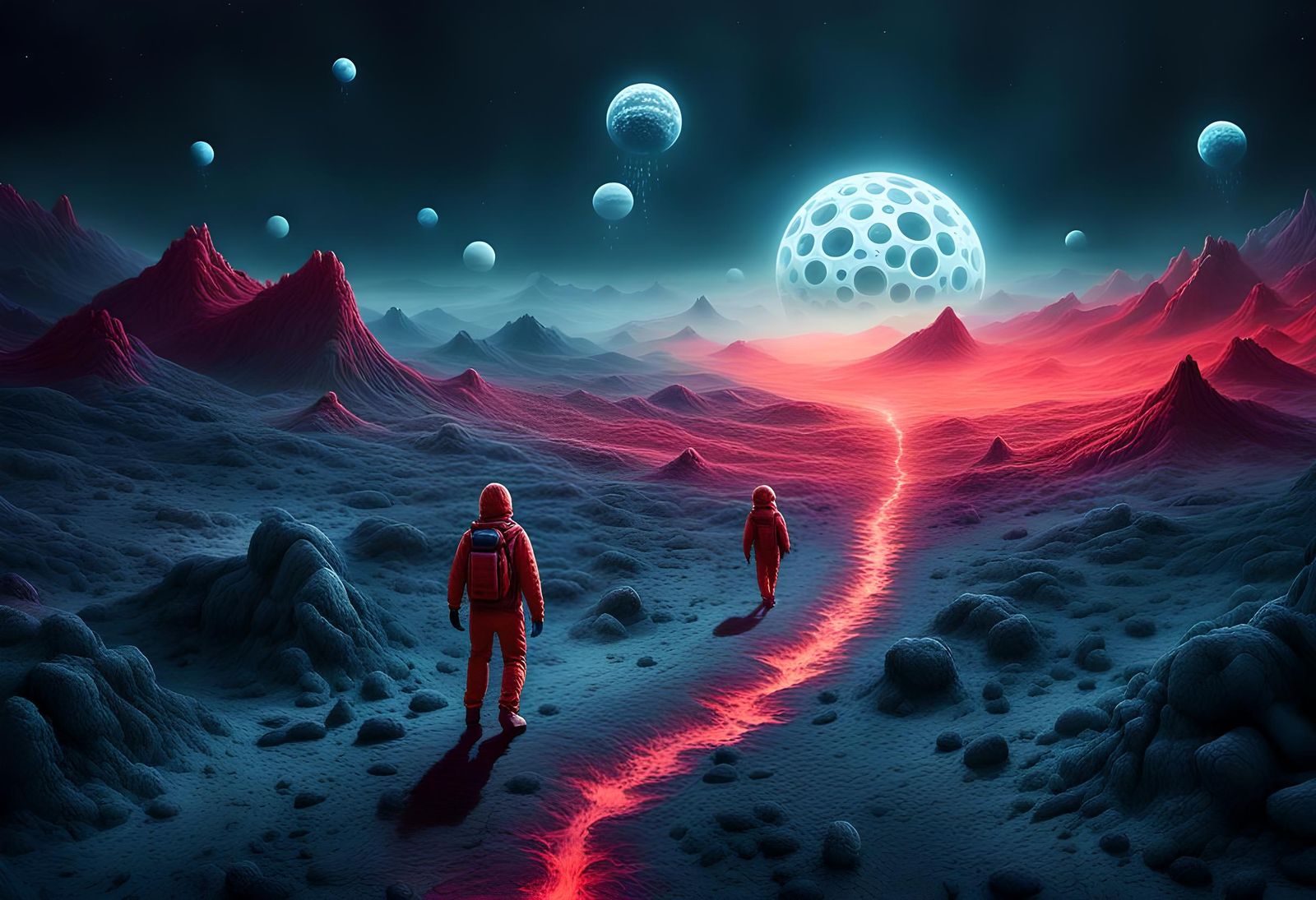 Extraterrestrial Procession on Infinite Floating Path