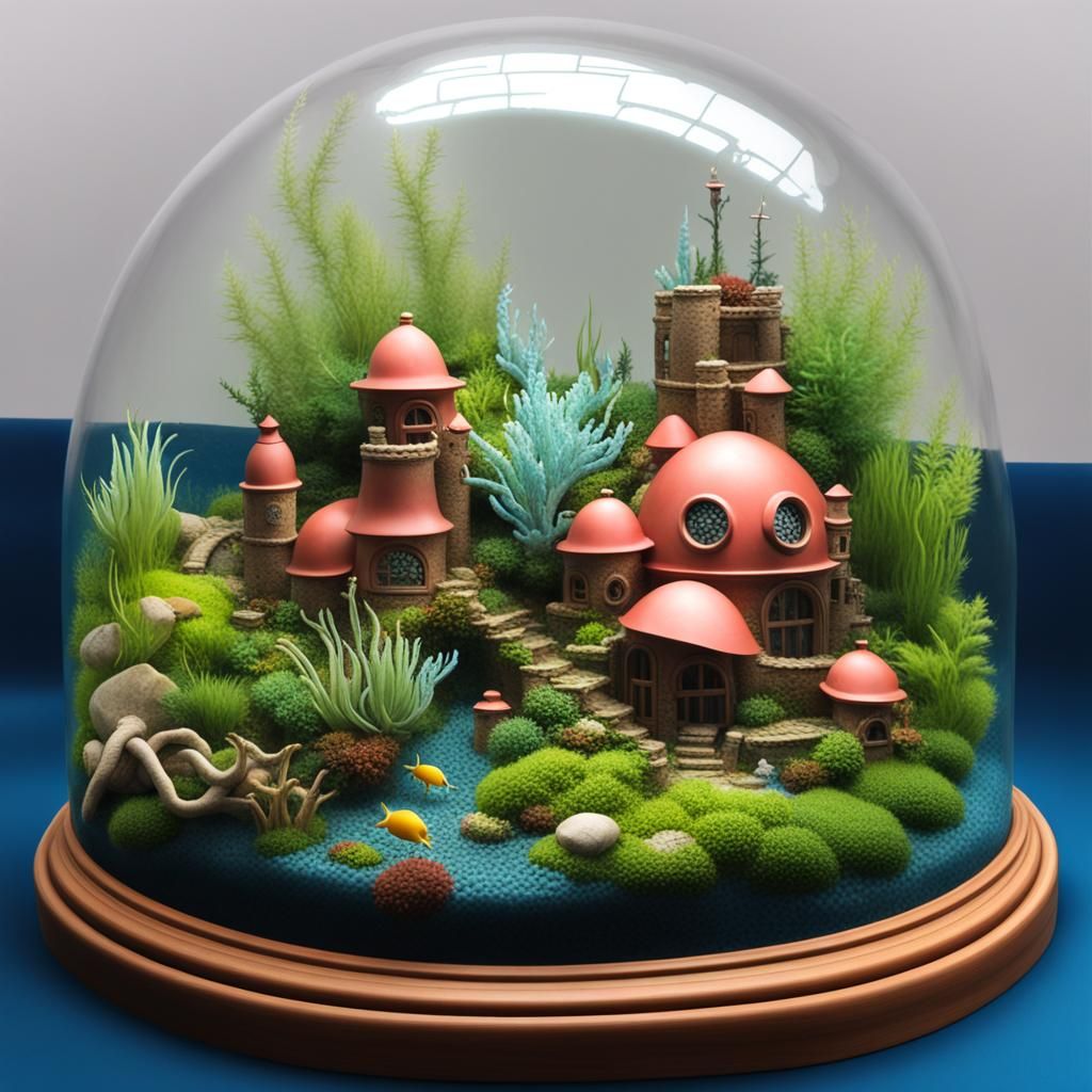 Underwater Dome City Inspired by Ponyo