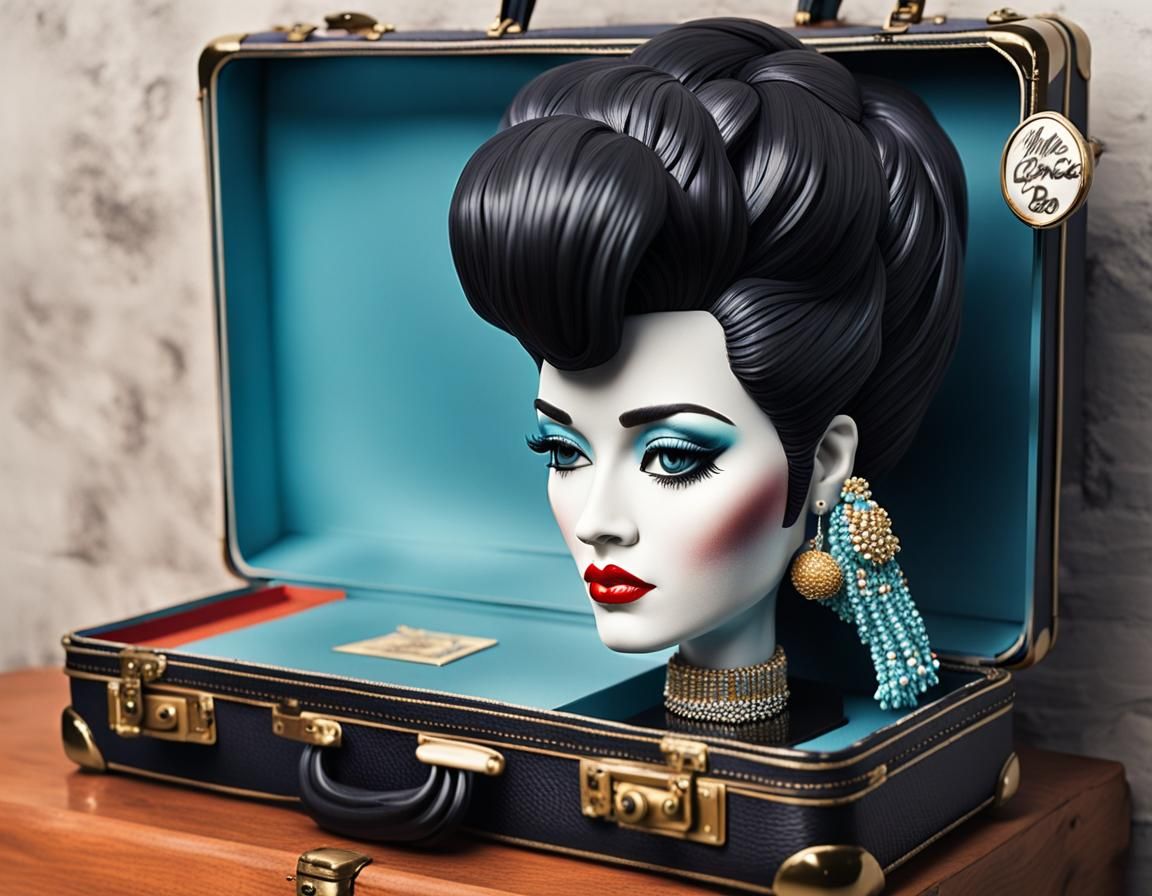 Maria in Memphis: Hyperrealistic Bobblehead Portrait