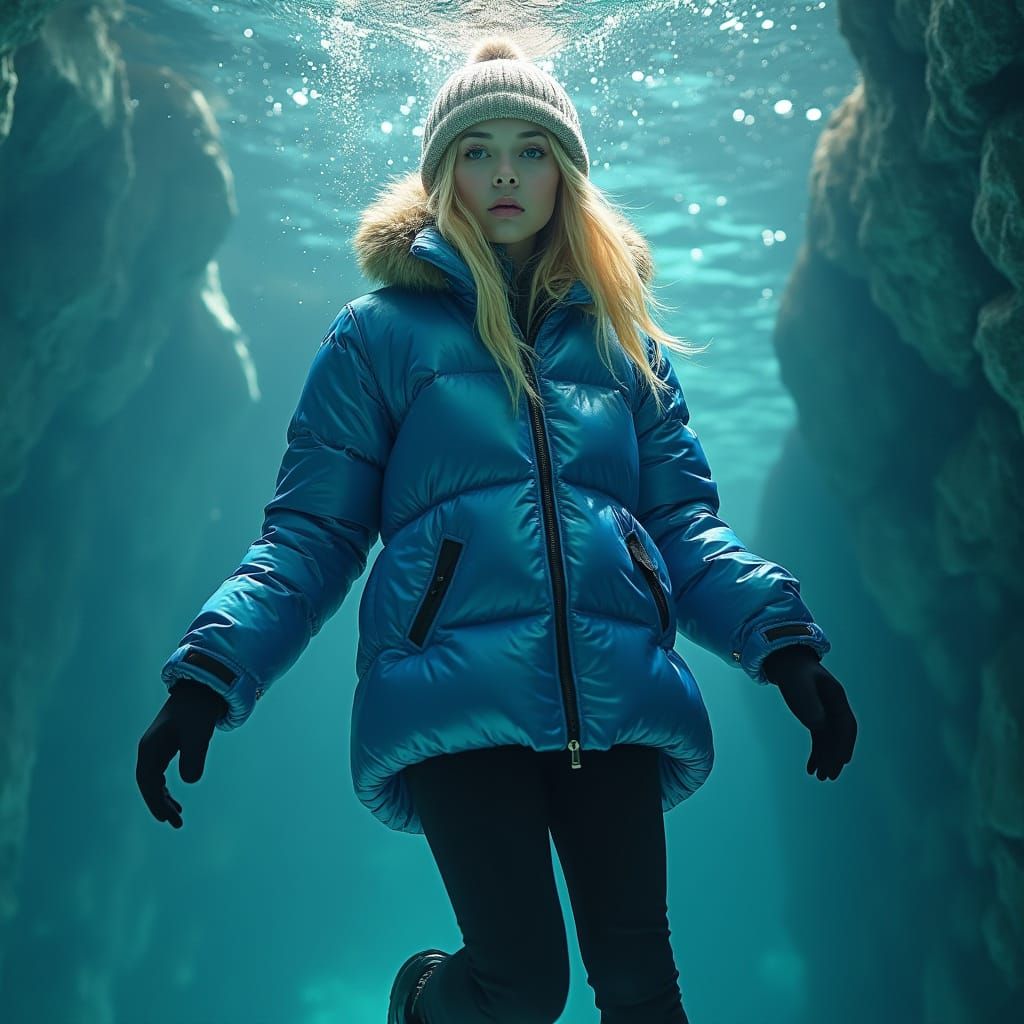 Underwater Winter Scene in Photorealistic Style