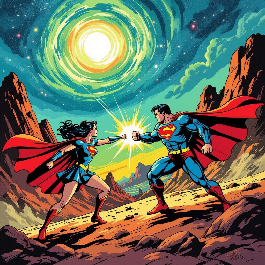 Lana Lang and 1917s Hercules Superman Fight Robots