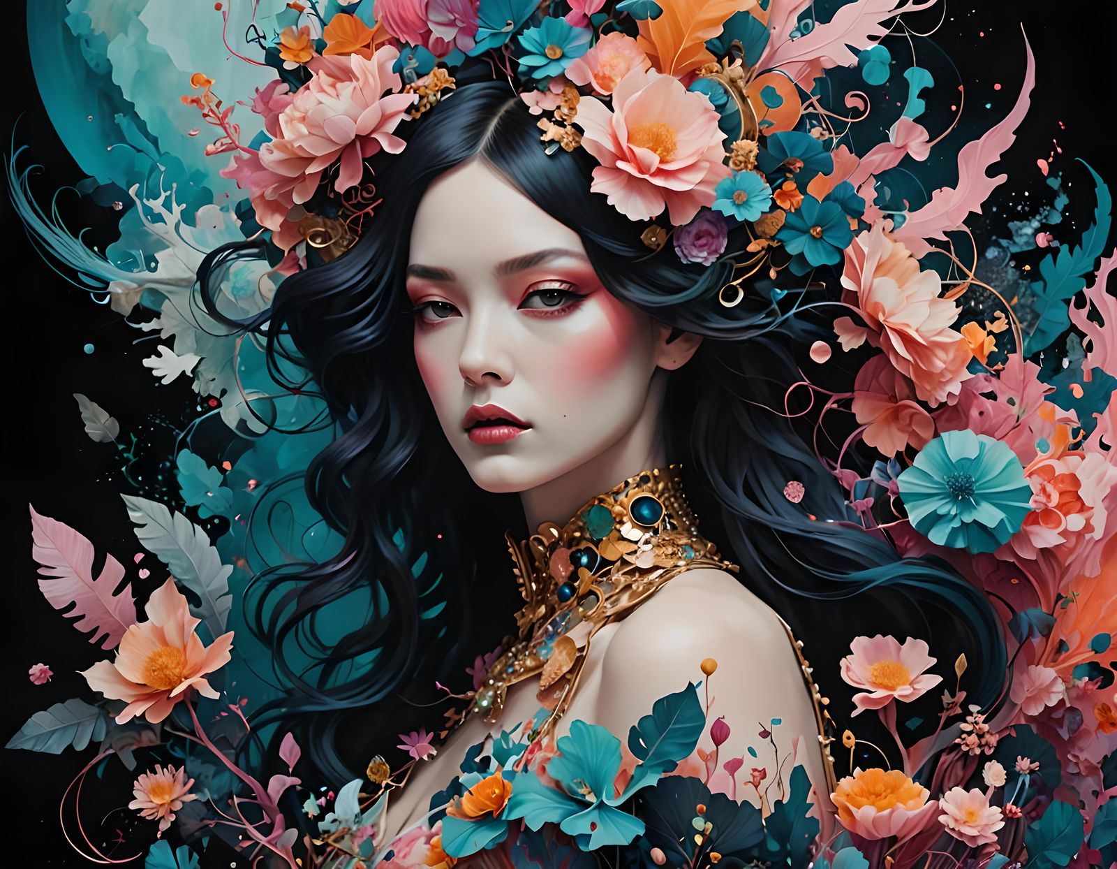 Colorful Chaos: A Fusion of Photography and Painting