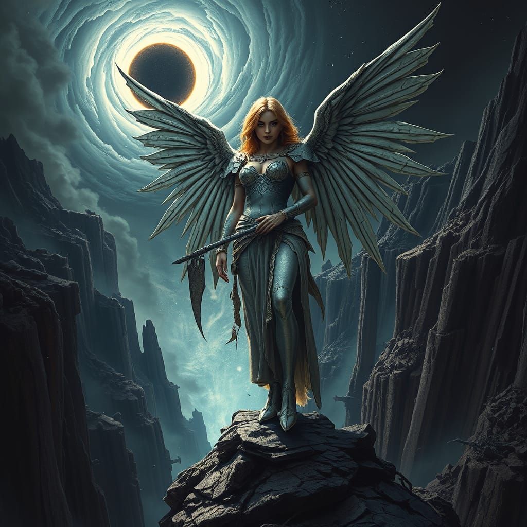 Ethereal Angel Confronts Cosmic Demon in Post-Apocalyptic La...