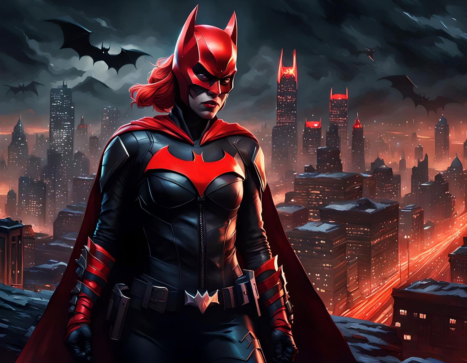 Dramatic Batwoman Concept Art in 8k Resolution