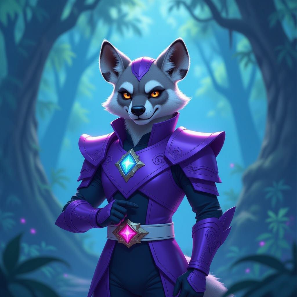 Purple Power Ranger Hyena in Kingdom Hearts Style