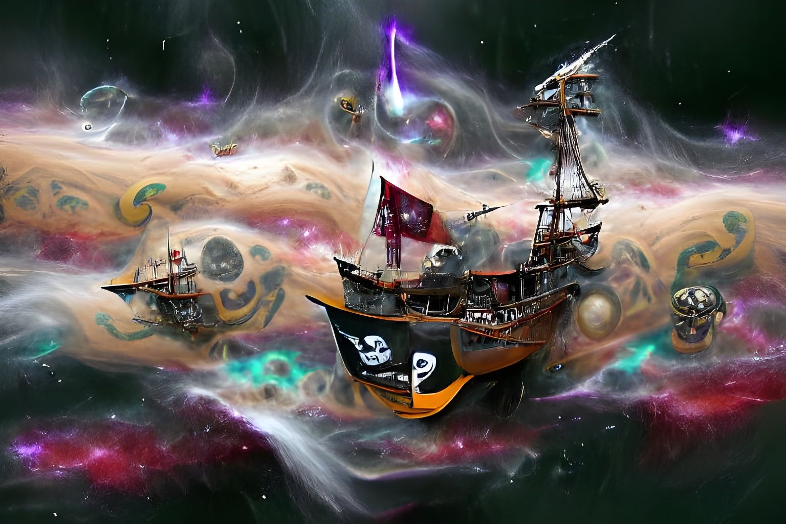 Space pirates sailing the seas of cosmos