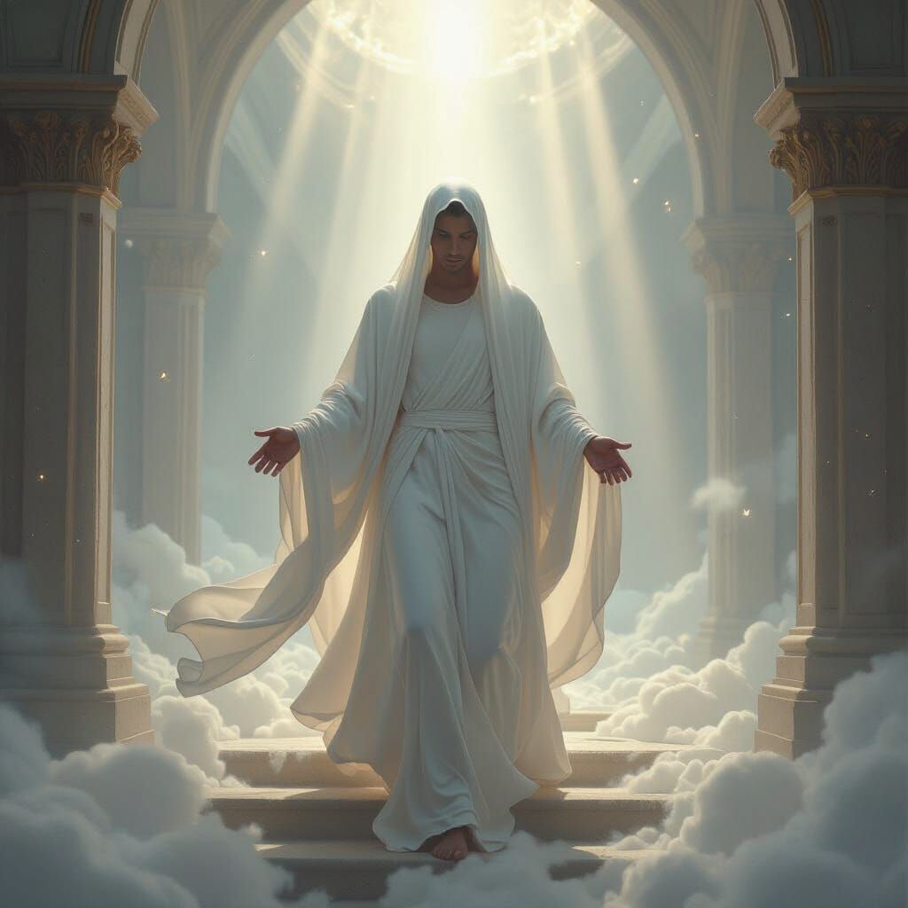 Beautiful Soul Ascending in Ethereal Supernatural Realm