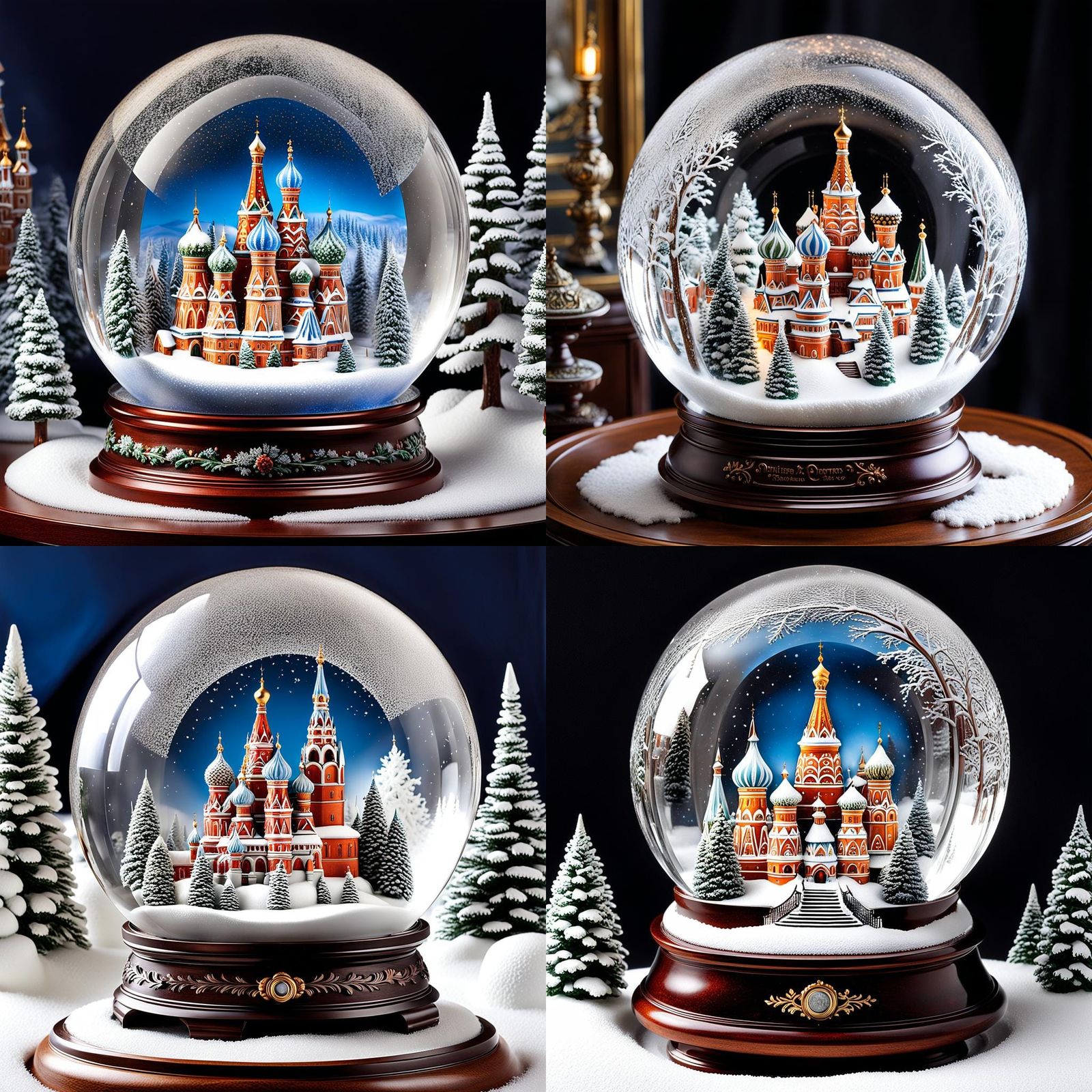 Kremlin Snow Globe in Winter Storm
