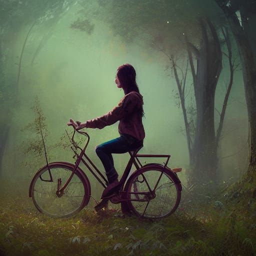 Fantasy Bicycle Photography in Deep Colors