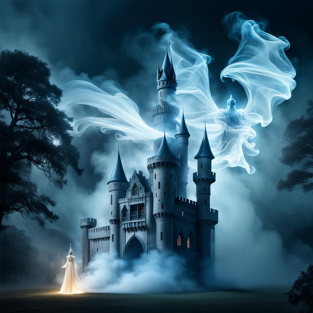 Ethereal Knight Ascends from Haunted Castle