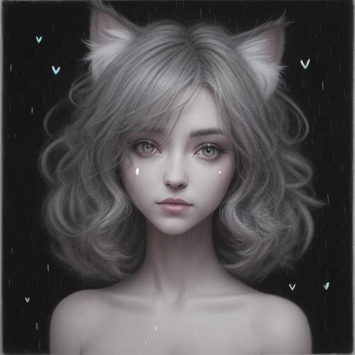 Calico Kitten Constellation in Bioluminescent Charcoal Style