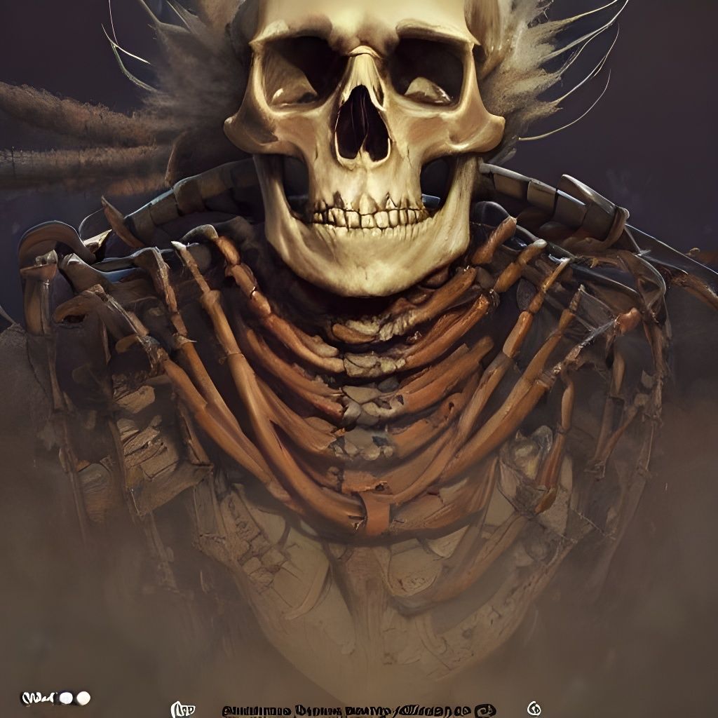 Detailed Skeleton Pirate Digital Painting
