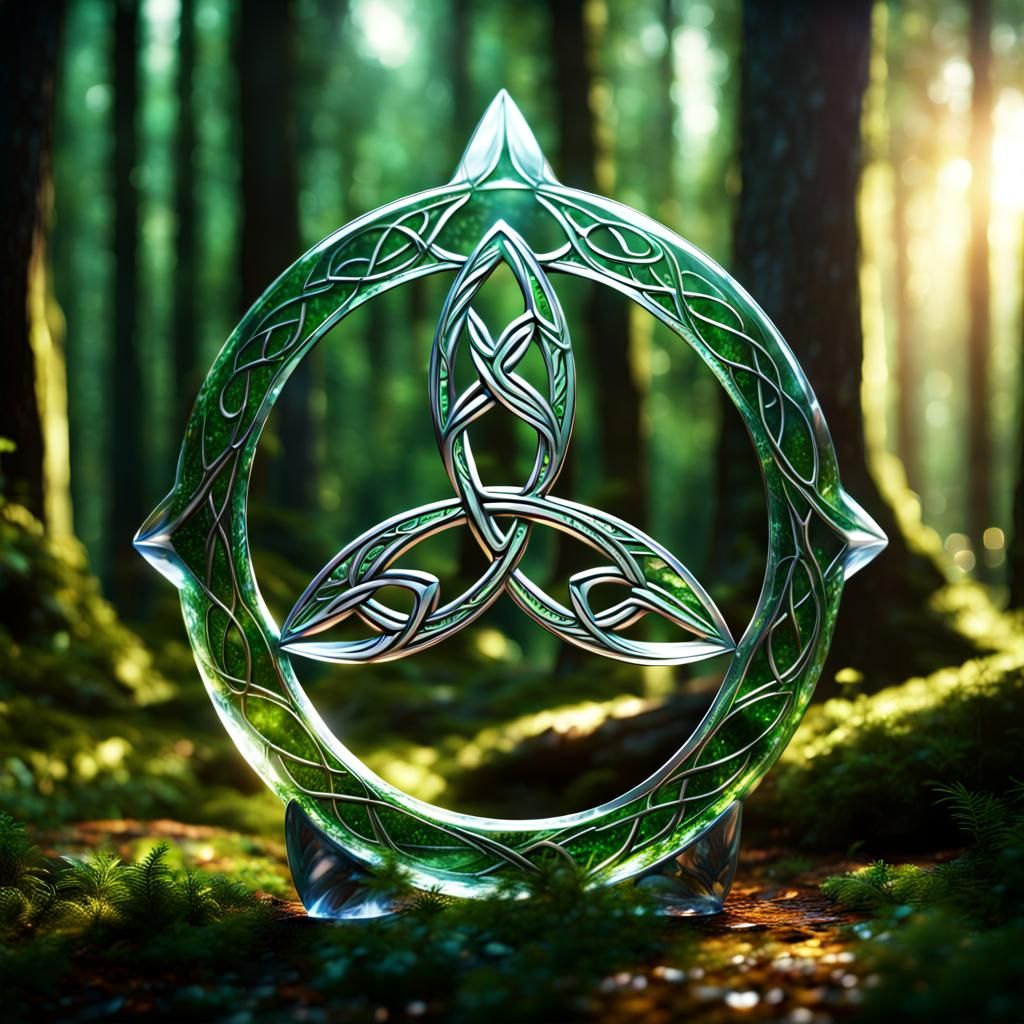 Triquetra lying in a enchanted forest