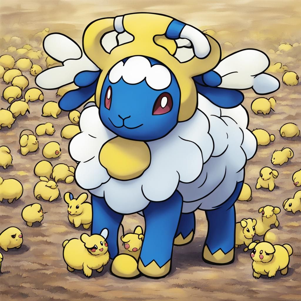Fluffy Mareep Pokemon Fan Art