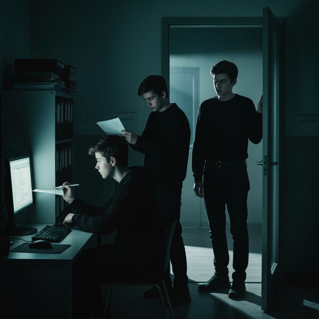 Teenagers in Shadow: A Study in Ominous Light