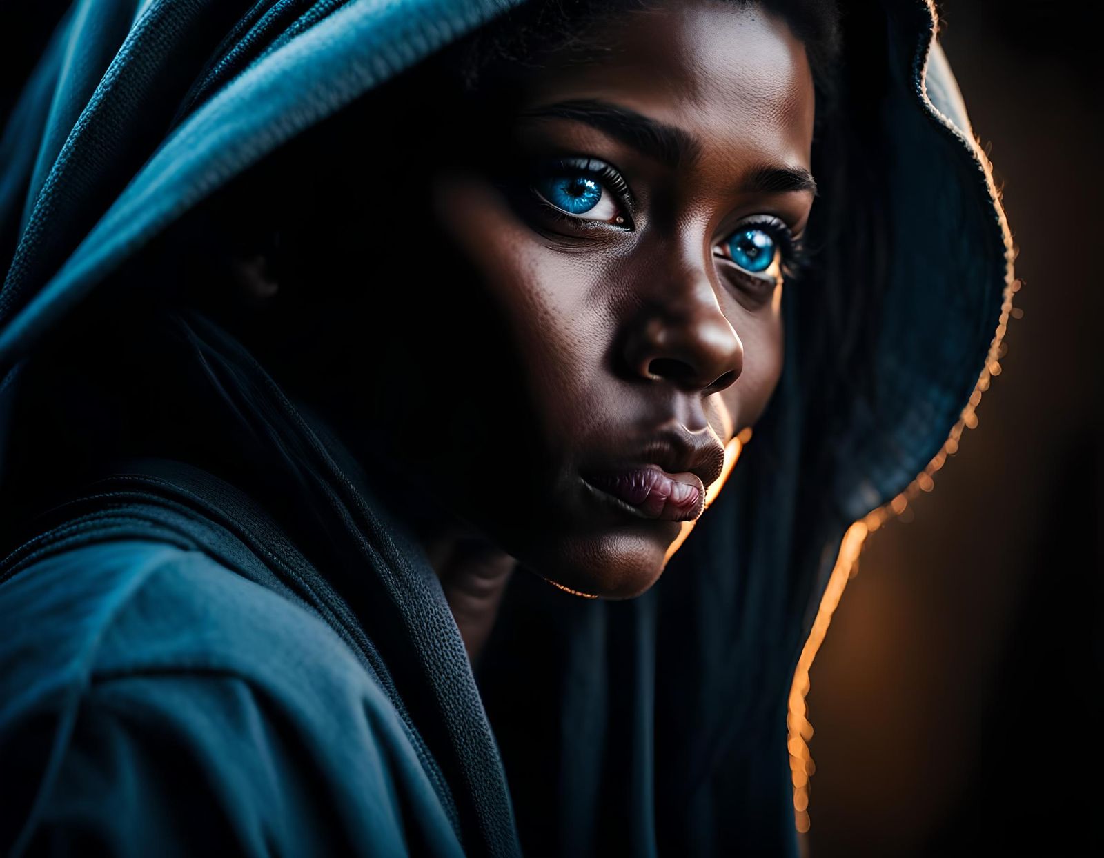 Striking Portrait of an African Woman, Hyperrealistic Art