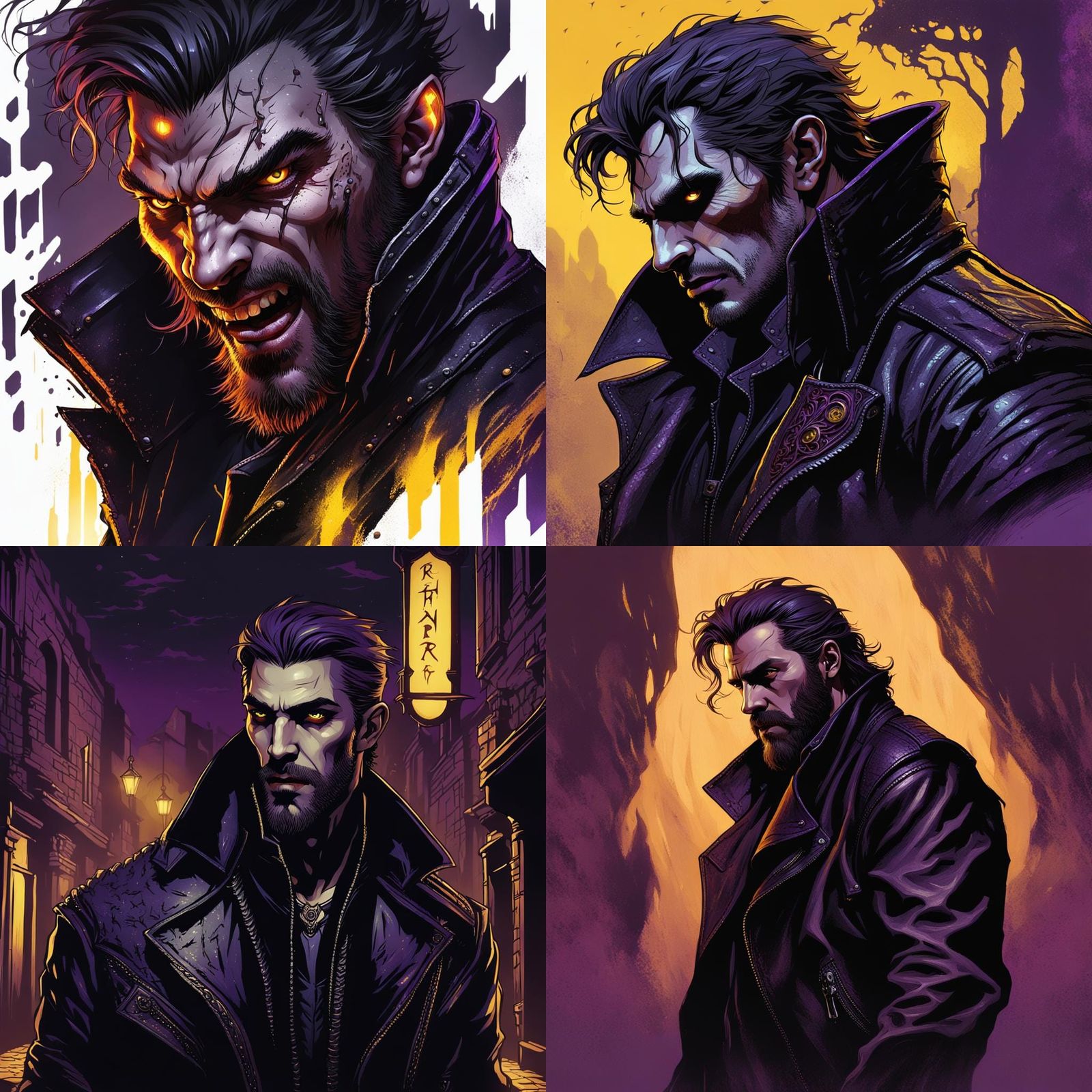 Rugged Vampire Portrait in Dark Fantasy Style