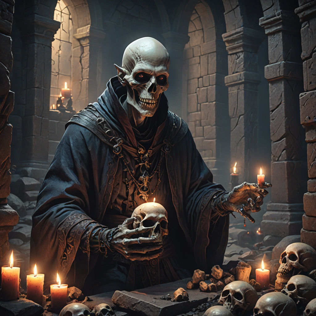 Mysterious Nosferatu in Cryptlit by Flickering Candles
