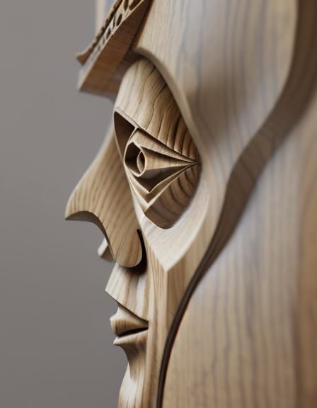 Baroque Wood Carving: Diamond Masked Pumpkin