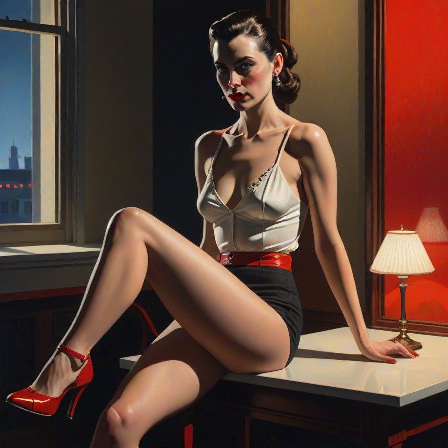 Woman Enveloped in Suspenseful Elegance