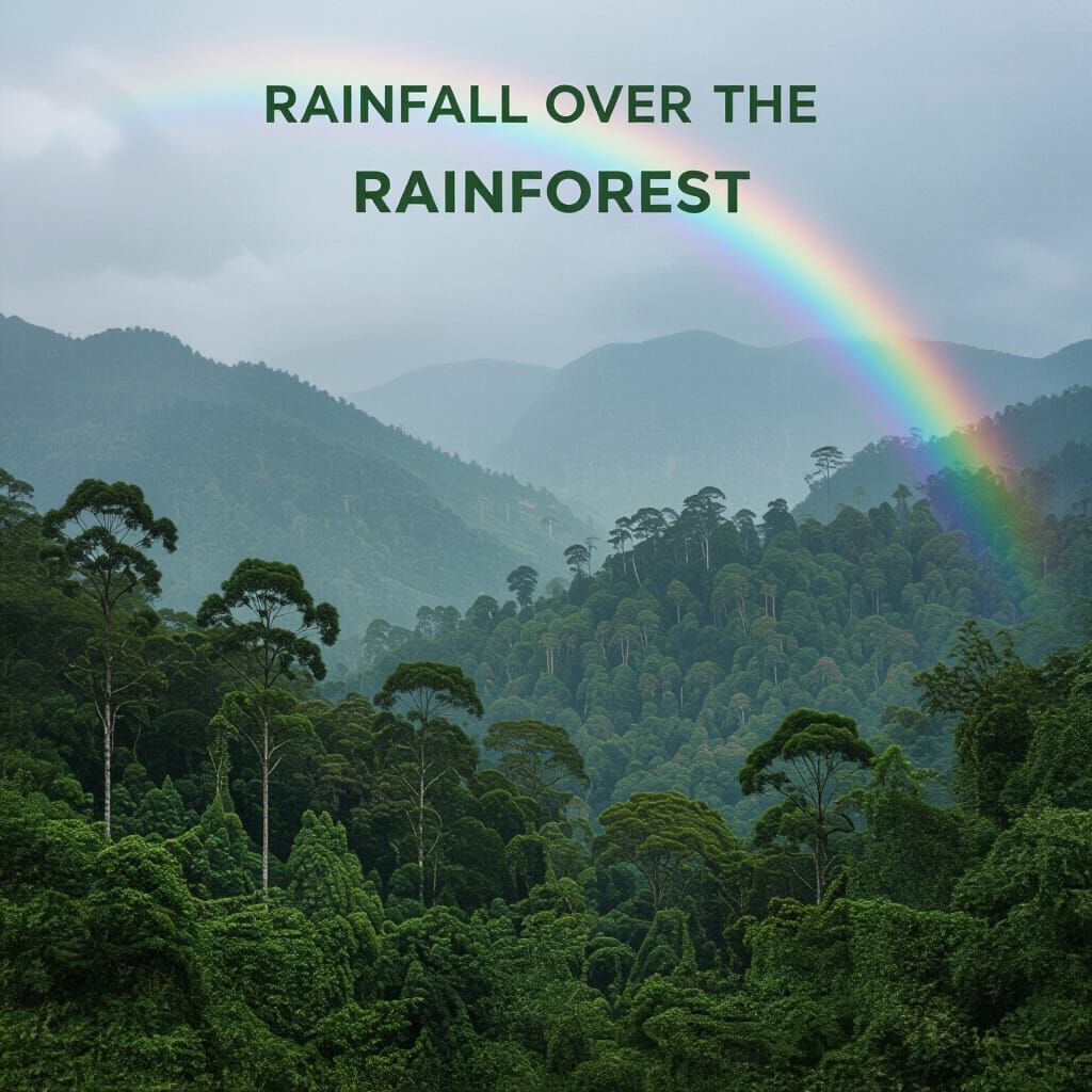 Rainfall Over Lush Rainforest Canopy