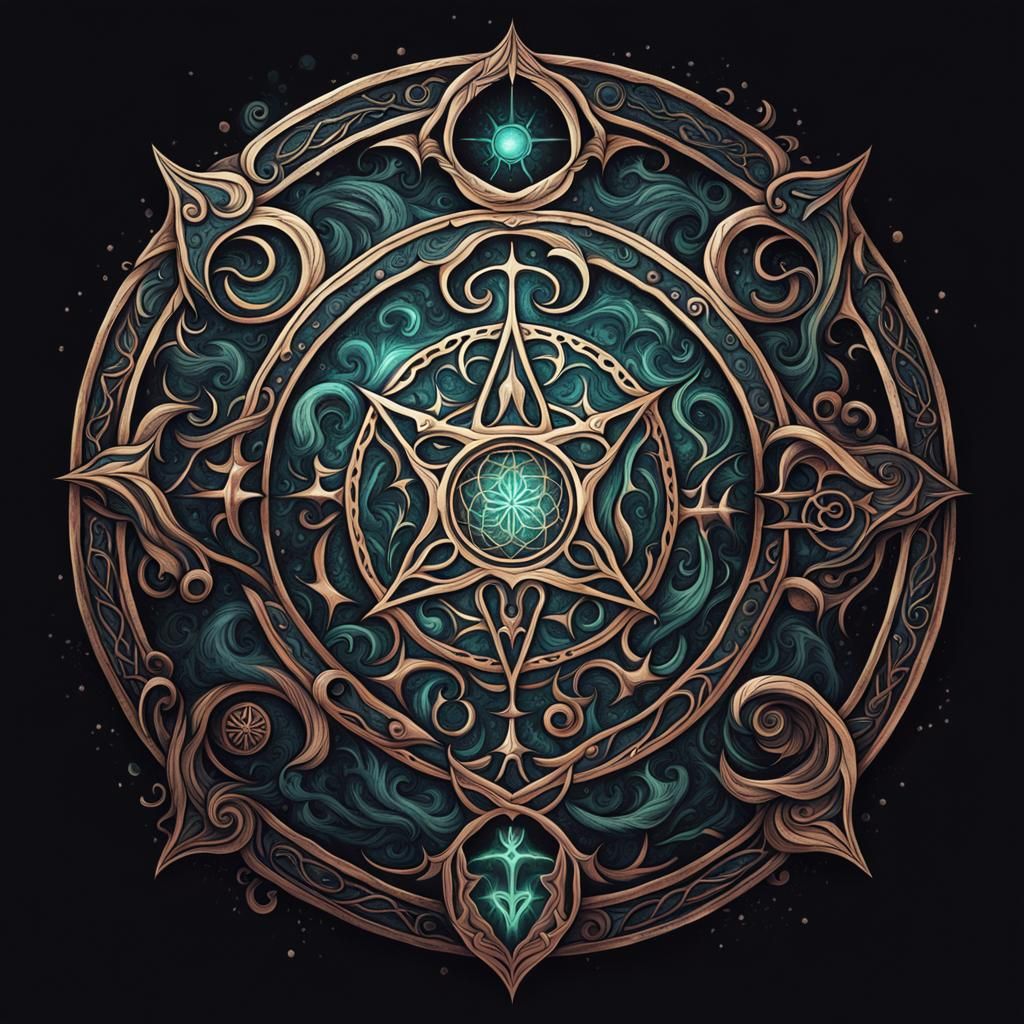 Ethereal Beauty Sigil: Occult Horror Design