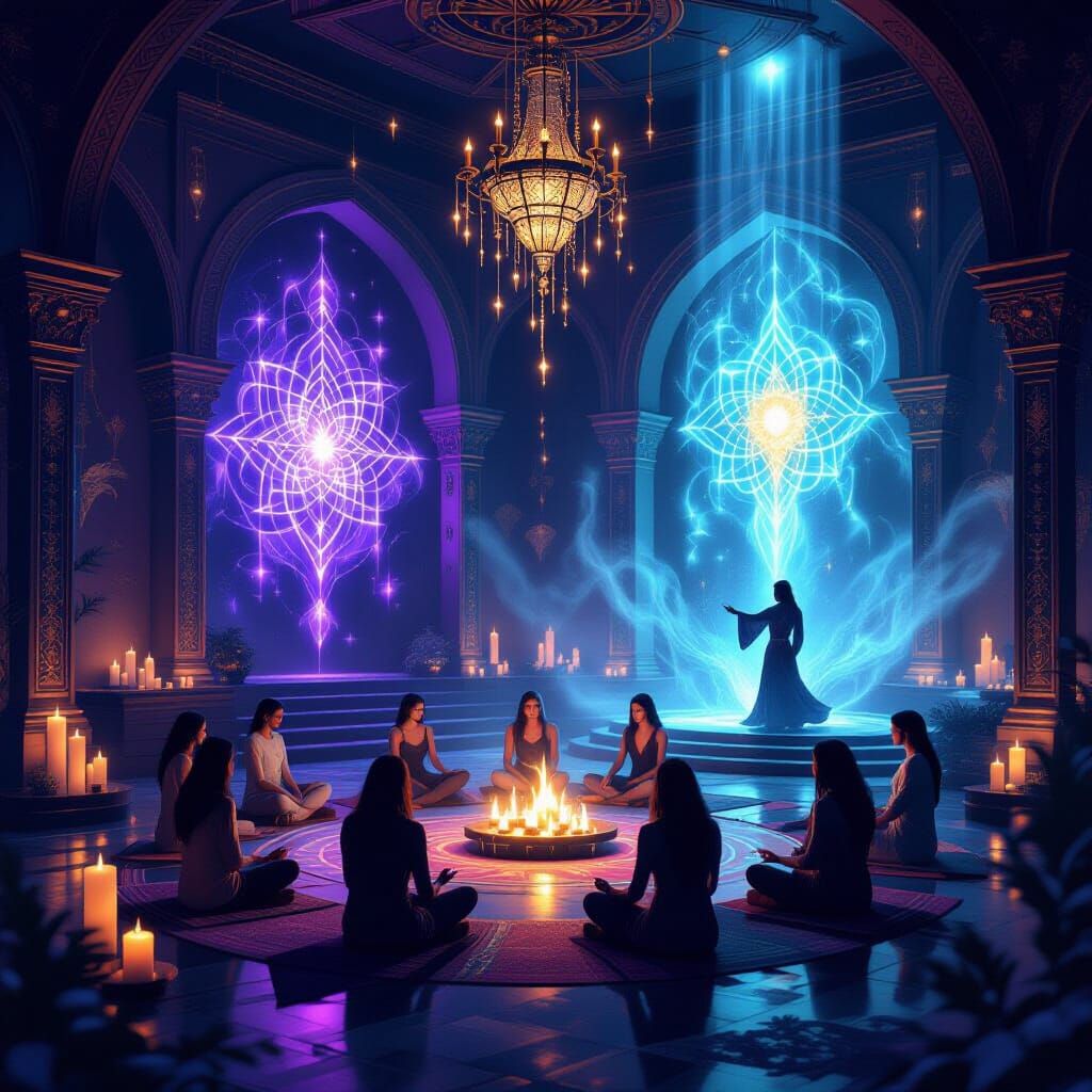 Mystical Room of Spiritual Energy and Cosmic Harmony