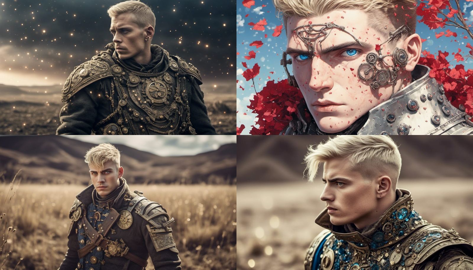 Steampunk WWI Adonis in a Dystopian Desert