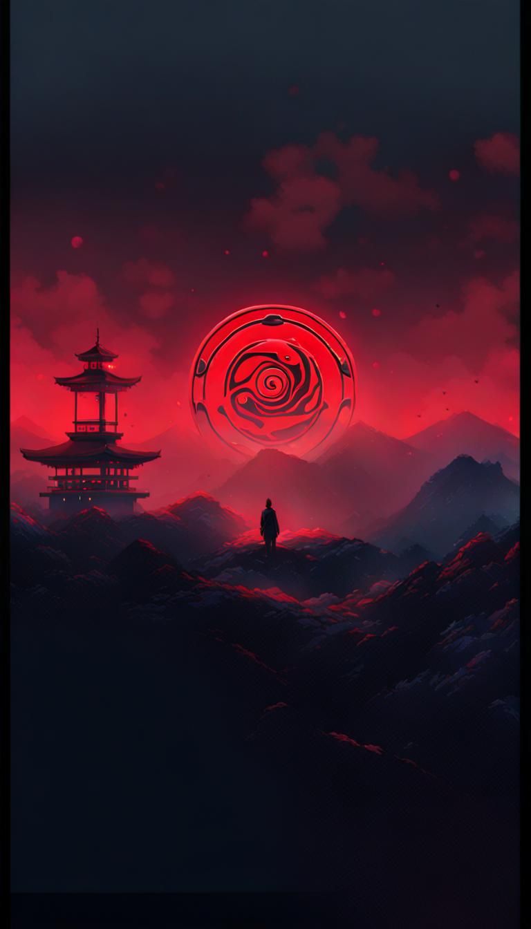 Hyperrealistic Sharingan Eye in Splash Art Style