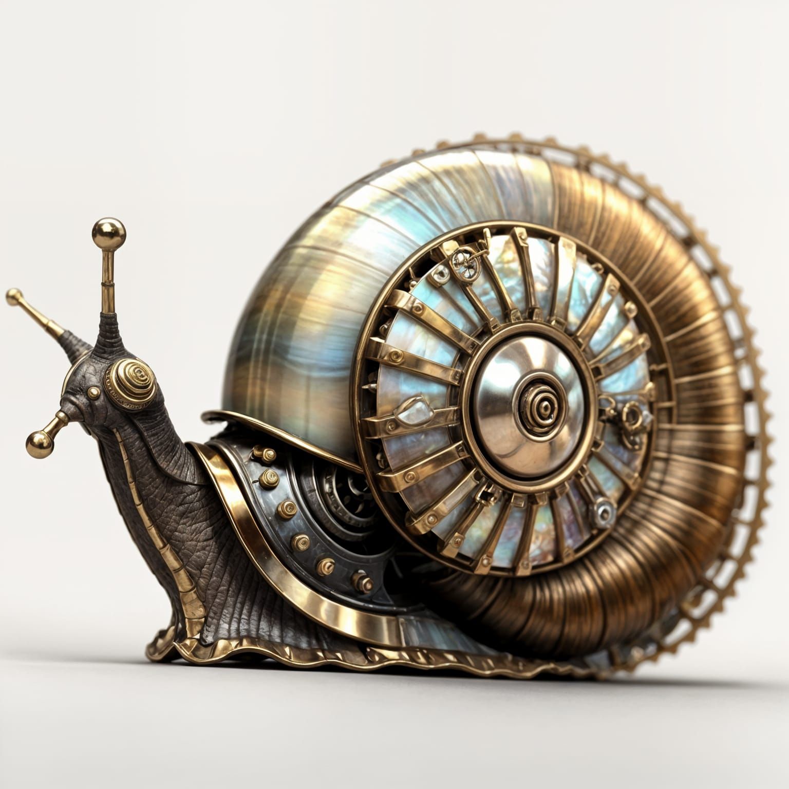 Steampunk Snail in 3D CGI Fine Art