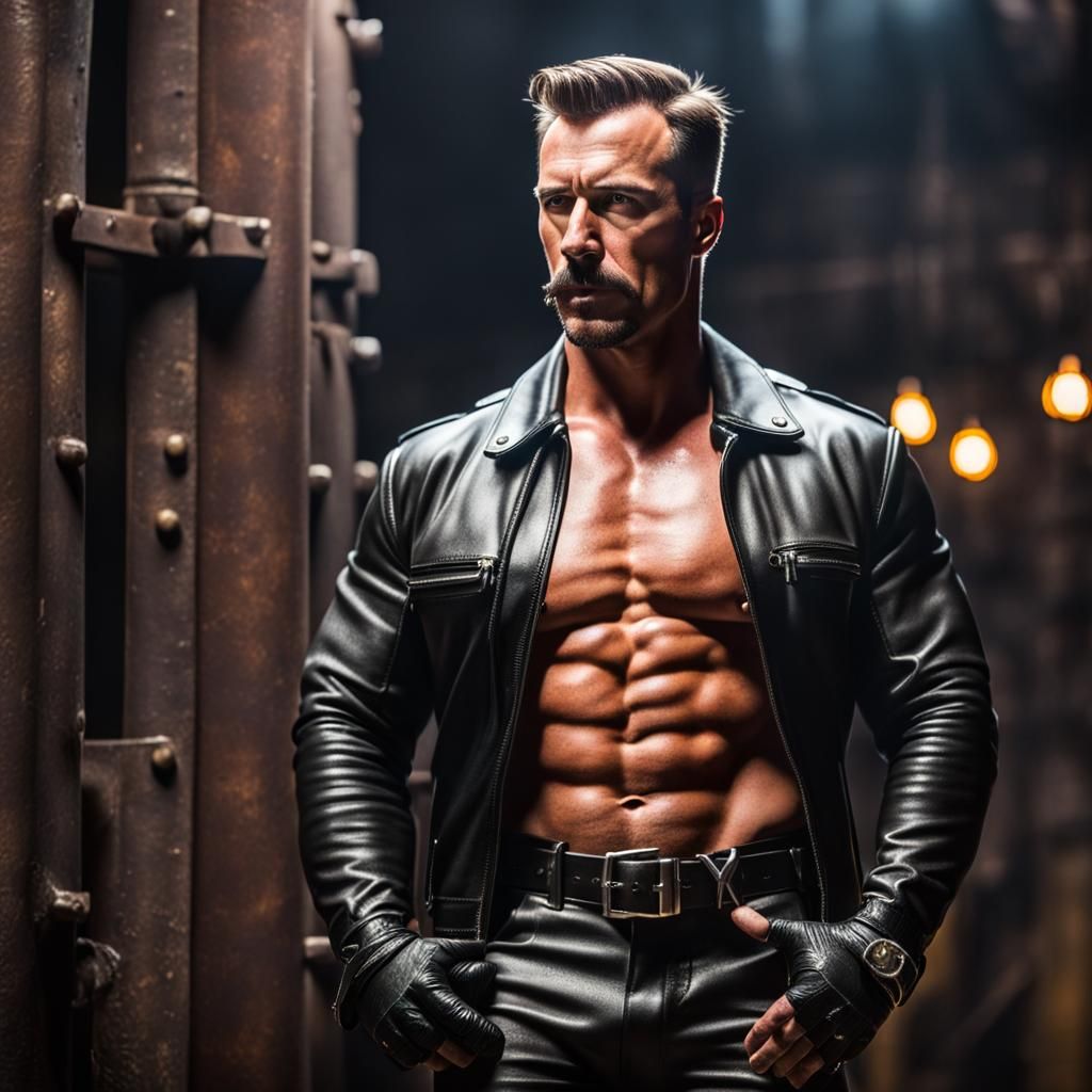 Tom of Finland Style Leatherman in Dungeon