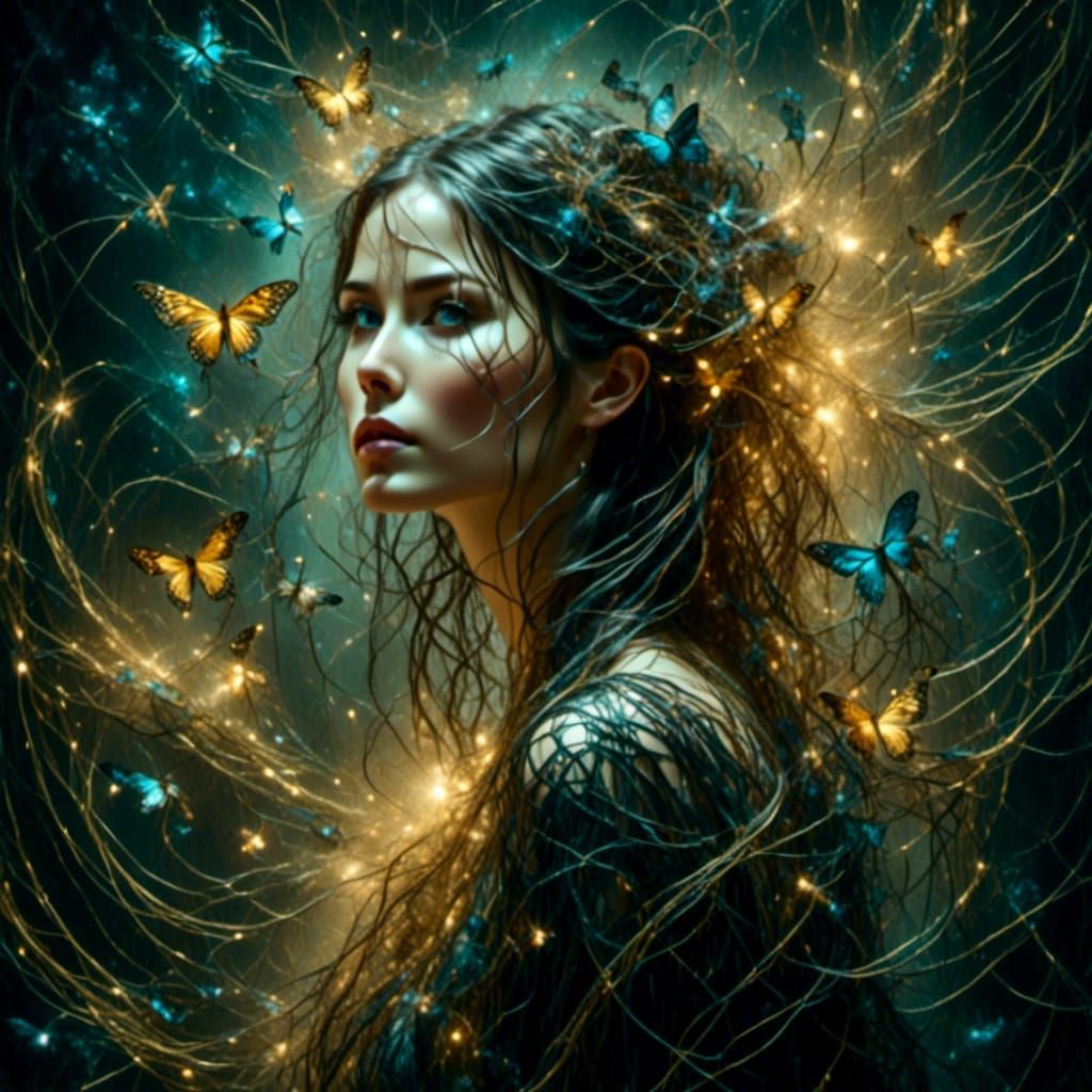 <lora:Entanglement Style:1.0> <lora:Tangled style:1.0> portr...