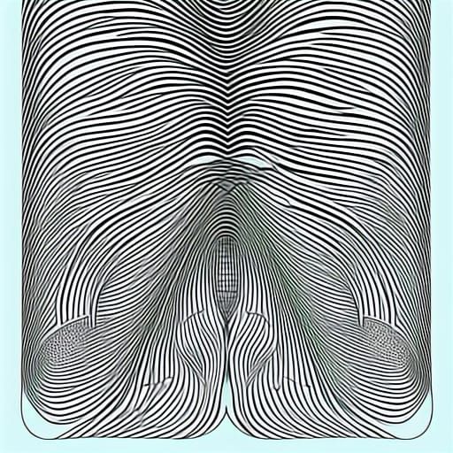 Abstract Fractal Fish in 3D Shading Style