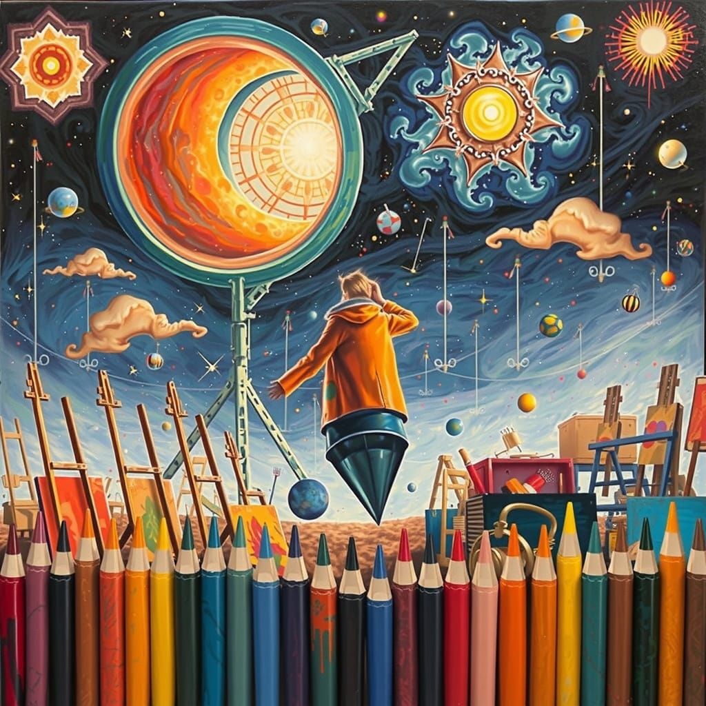 Cozy Industrial-Chic Art Studio with Warm Natural Light