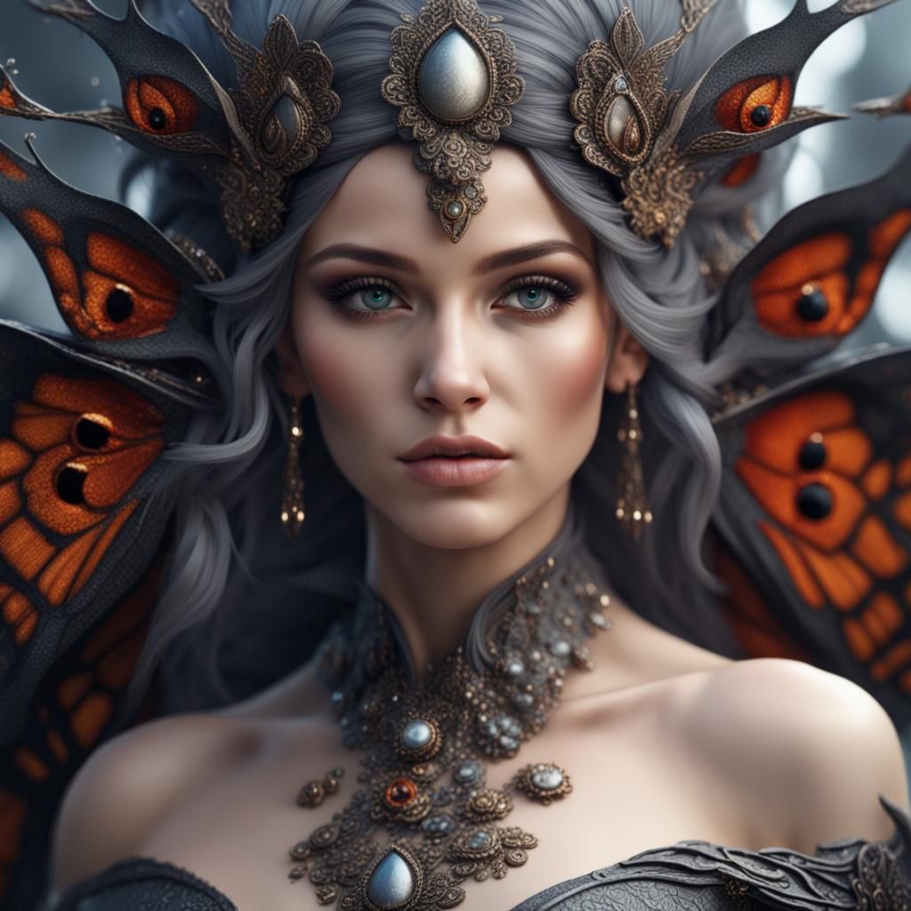 Macro Photography: Beauty of Woman with Gray Eyes