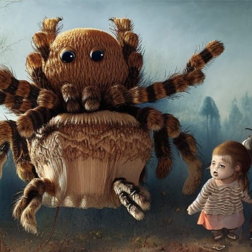 Teddy Bear Tarantula: A Surreal Horror Creation