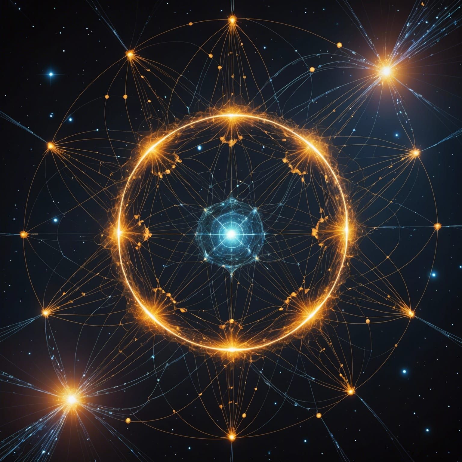 Luminous Cosmic Network Emanating Energy