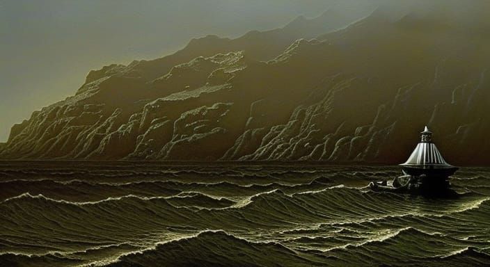 Cosmic Noir Surreal Masterpiece