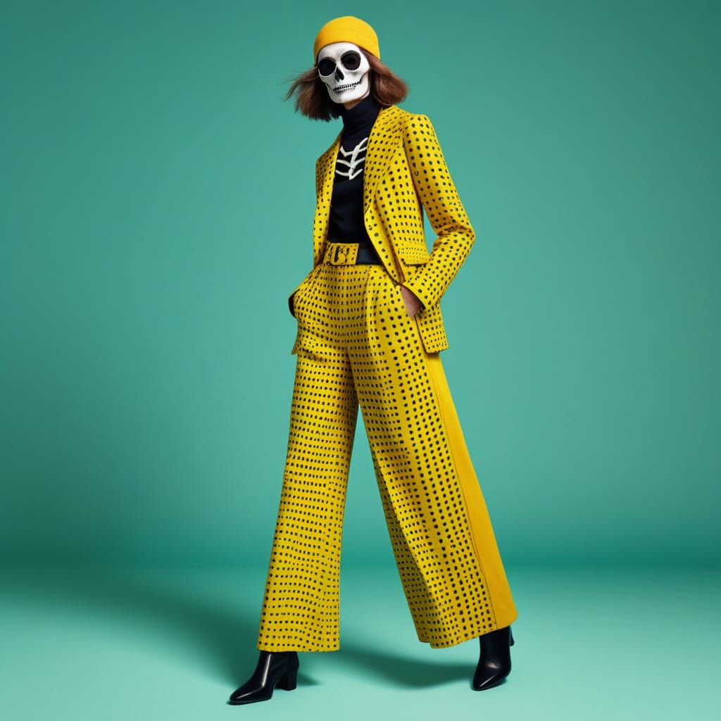 Skeleton Model in 1970s Avant-Garde Fashion