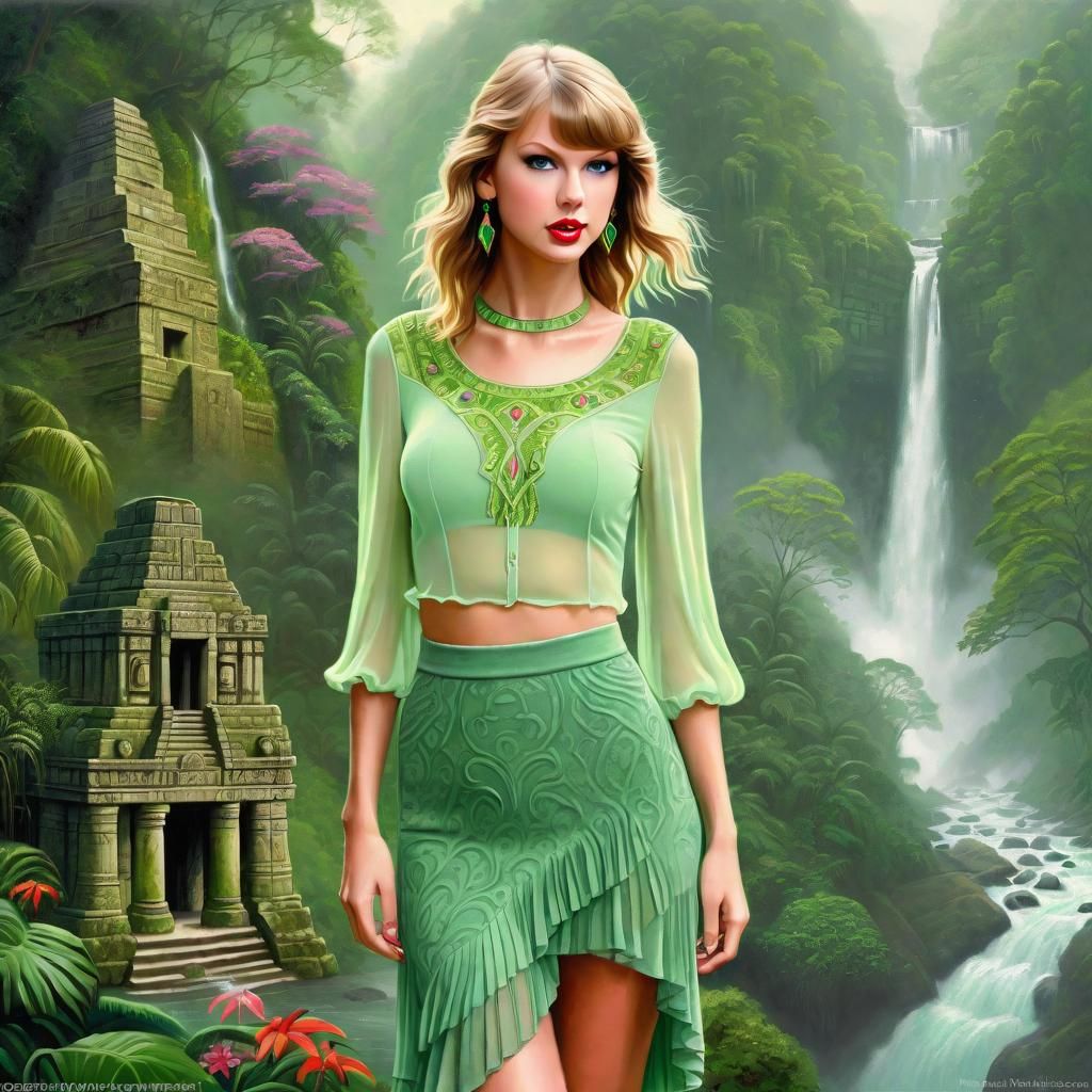 Ethereal Rainforest Portrait in a Hyperdetailed Fantasy Styl...