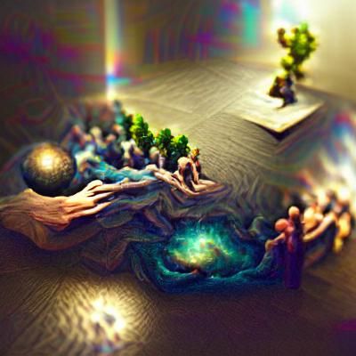 Creation of the Universe in Surreal Style