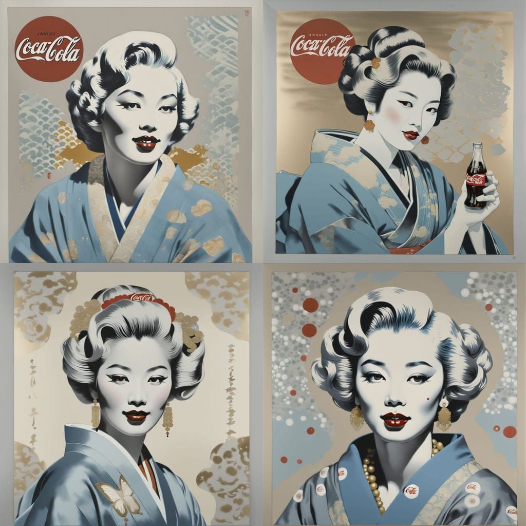 Ethereal Japanese Groom in Traditional Attire with Vibrant W...