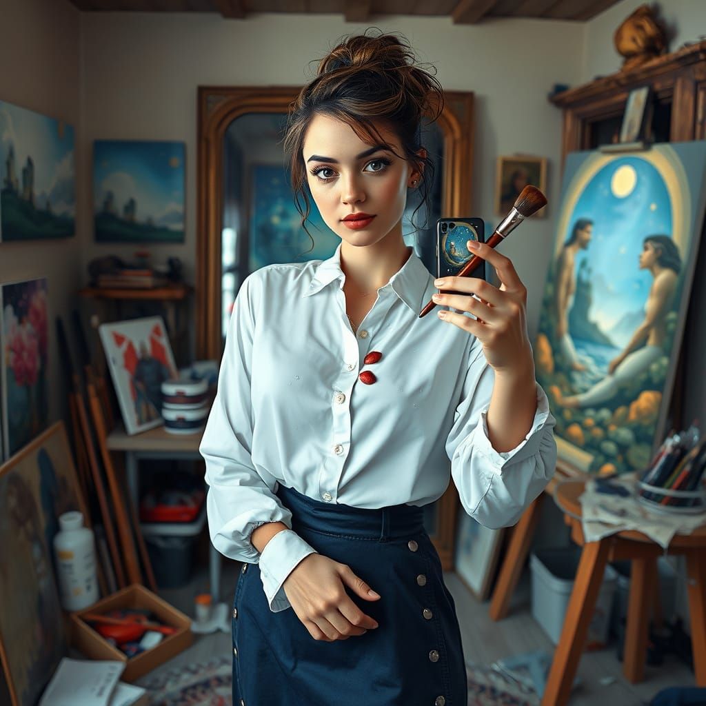 Star Trek-Inspired French Artist in Whimsical Studio