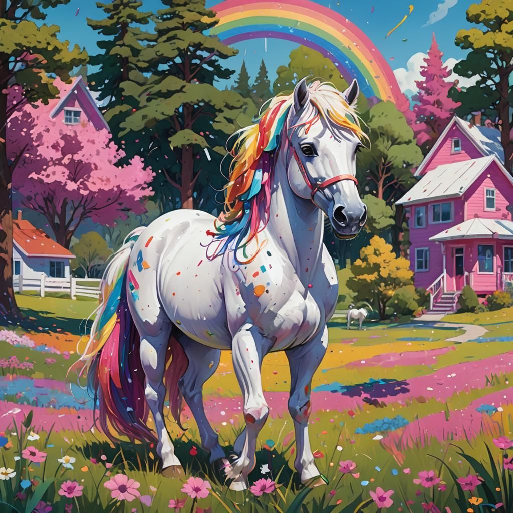 Confetti the rainbow pony